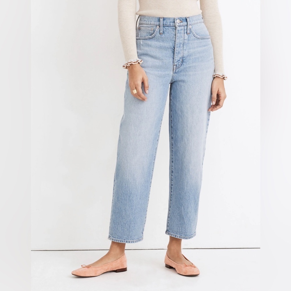 Madewell Balloon Jeans in Hewes Wash 26 High Rise Stretch Denim MC550